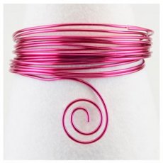 Alu wire strong pink 2 mm