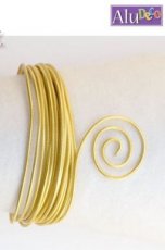 Alu wire 2 mm light gold embossed
