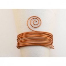 Alu wire 2 mm orange copper embossed