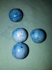Glaskraal gevlamd blauw 15 mm