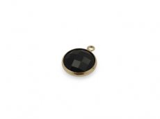 Hanger crystal zwart-goud (XA360)