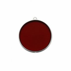 Hanger rond rood met zilver (CR269)